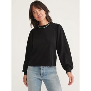 Marine Layer Avalon Slub Longsleeve - Faded Black Size Small NWT